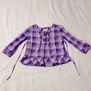 1989 Place purple plaid top sz 24 months
